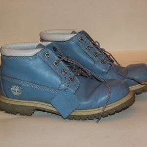 Vintage Timberland Women's Hiking Boots Light Blue Size 9 1/2